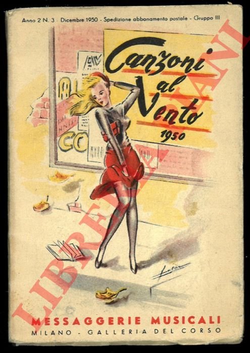 Canzoni al vento. 1950. Raccolta di tutte le canzoni di …