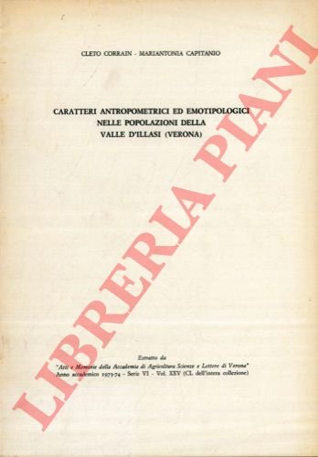 Caratteri antropometrici ed emotipologici nelle popolazioni della Valle d'Illasi (Verona)
