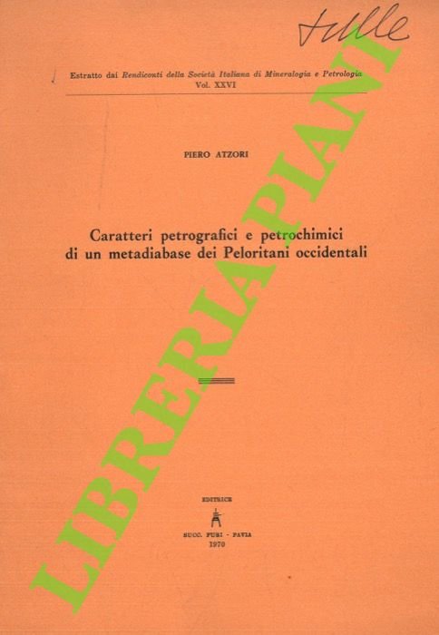 Caratteri petrografici e petrochimici di un metadiabase dei Peloritani occidentali.