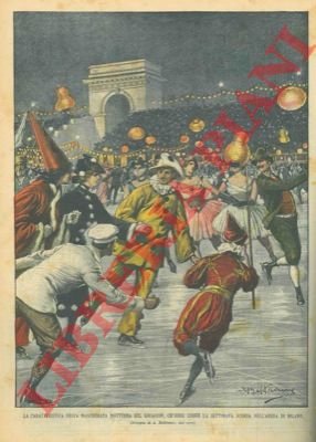 Caratteristica festa mascherata sul ghiaccio dell'Arena di Milano.