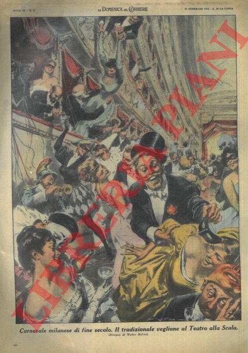 Carnevale milanese. Tradizionale veglione al Teatro alla Scala.