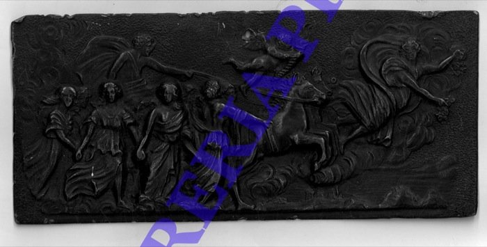 Carro dell'Aurora di Guido Reni. Bassorilievo in metallo