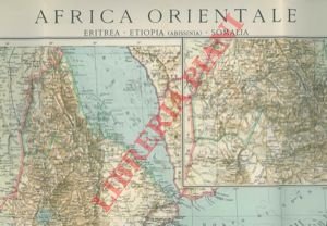 Carta dell'Africa Orientale. Eritrea - Etiopia (Abissinia) - Somalia.