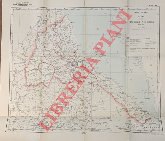 Carta della Colonia Eritrea. Anno 1917.