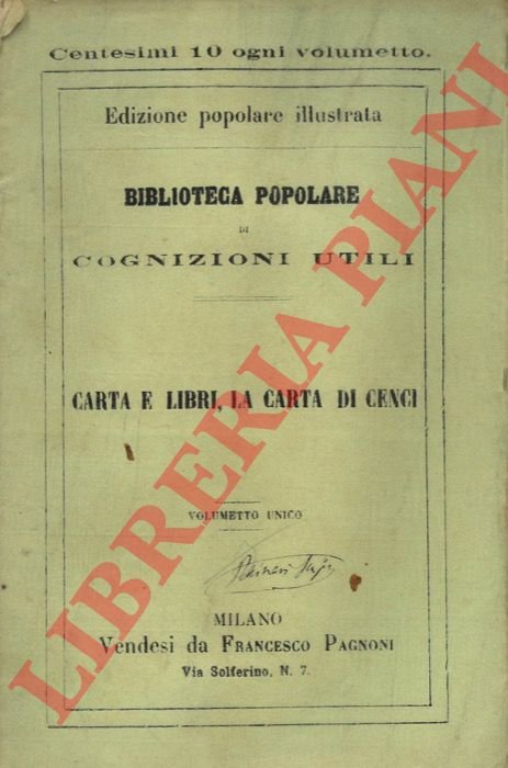 Carte e libri. La carta di cenci.