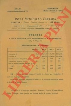 Catalogo di macchine per la produzione dell'olio d'oliva (frantoi, macine, …