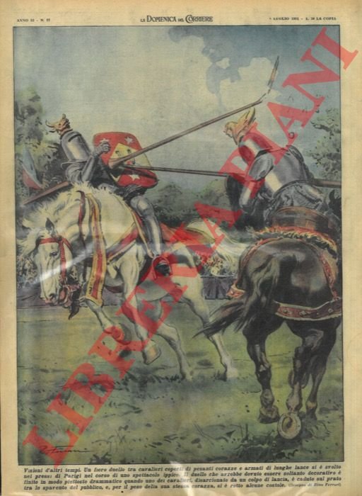 Cavaliere ferito durante un duello tra cavalieri coperti di pesanti …