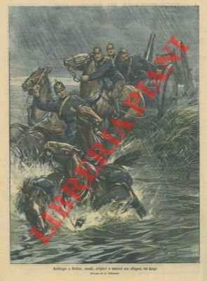 Cavalli, artiglieri e cannoni affogano nel fango, durante un nubifragio, …