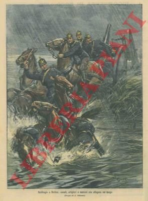 Cavalli, artiglieri e cannoni affogano nel fango, durante un nubifragio, …