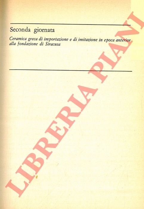 Ceramica greca d'importazione e di imitazione in epoca anteriore alla …