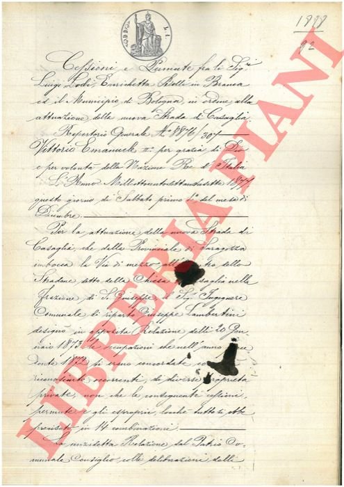 Cessione e permuta per l'attuazione della nuova strada di Casaglia …