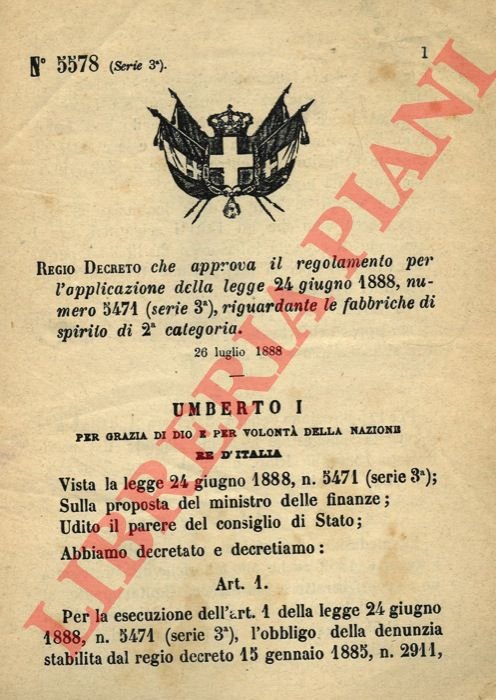 che approva il regolamento per l'applicazione della legge riguardante le …