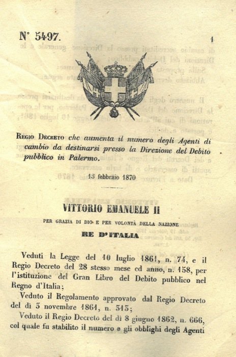 che aumenta il numero degli agenti di cambio da destinarsi …