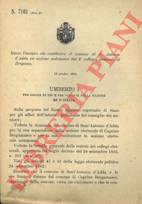 che costituisce il comune di S. Antonio d'Adda in sezione … | Immagine Gallery 3