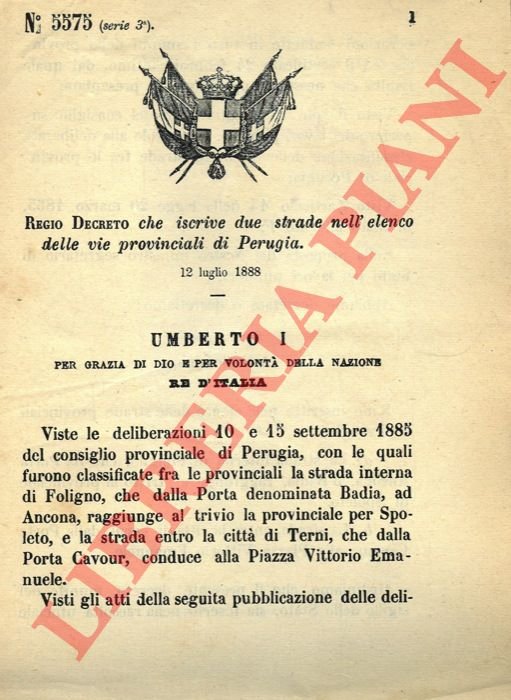 che iscrive due strade nell'elenco delle vie provinciali di Perugia. | Immagine Gallery 3