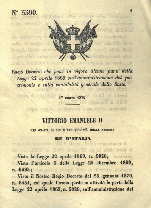 che pone in vigore alcune parti della Legge sull'amministrazione del …