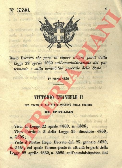 che pone in vigore alcune parti della Legge sull'amministrazione del …