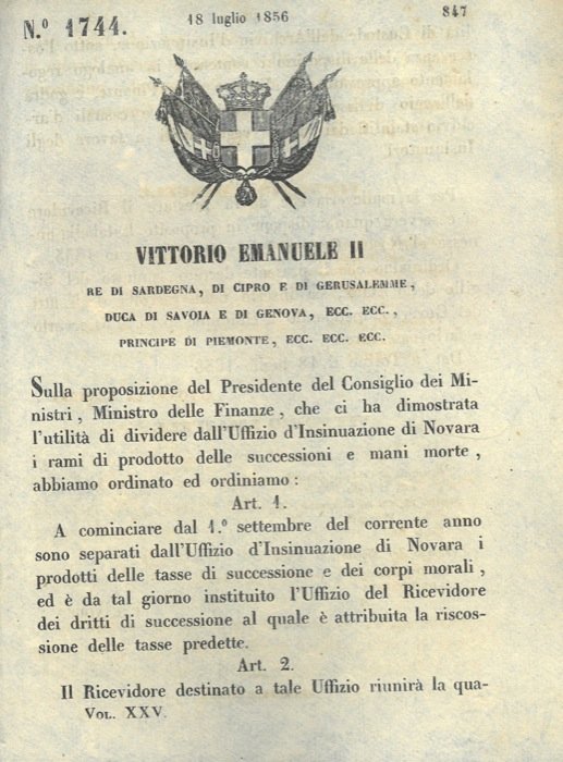 che stabilisce che dal 1° settembre del corrente anno sono …