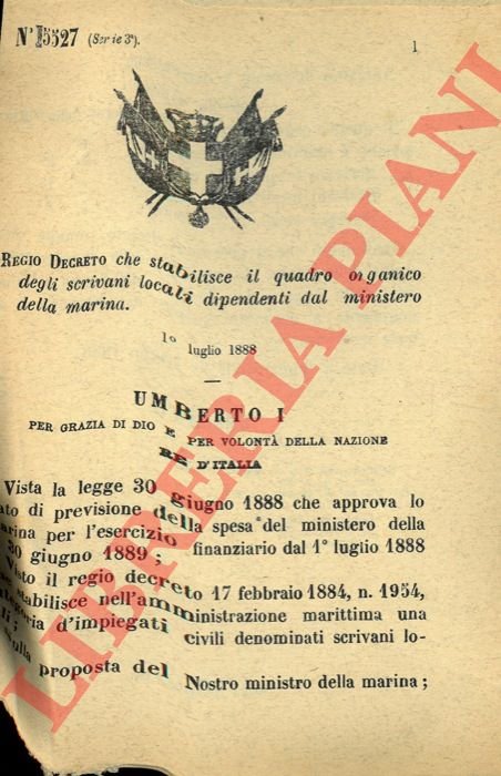 che stabilisce il quadro organico degli scrivani locali dipendenti dal …