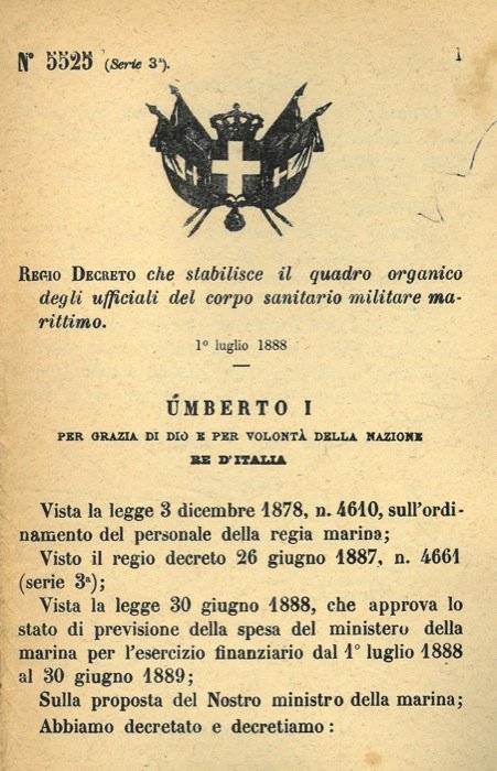che stabilisce il quadro organico degli ufficiali del corpo sanitario …
