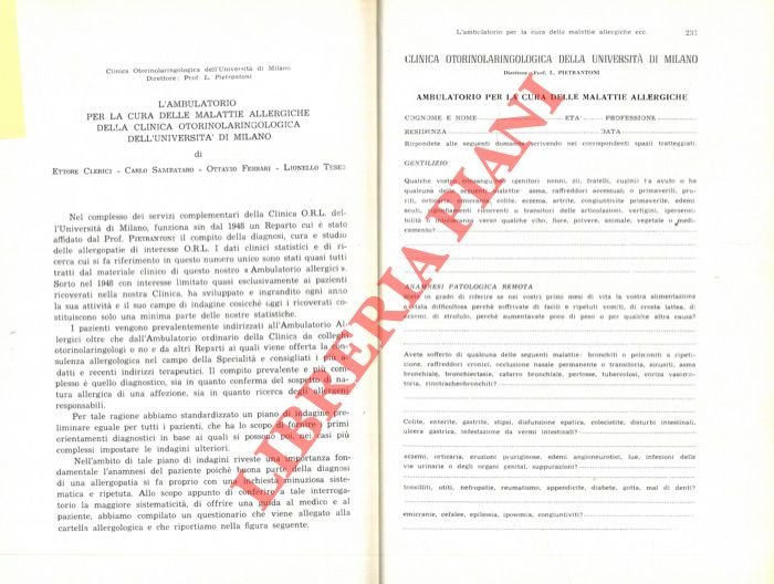 CLERICI Ettore - SAMBATARO Carlo - FERRARI Ottavio - TESEO …