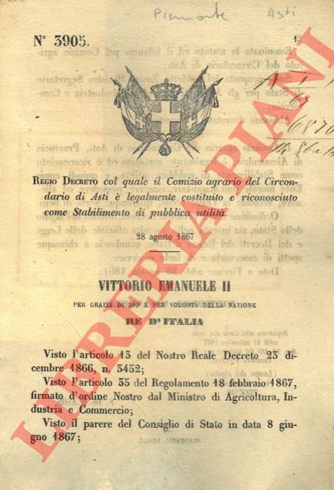 col quale il Comizio agrario del Circondario di Asti é …