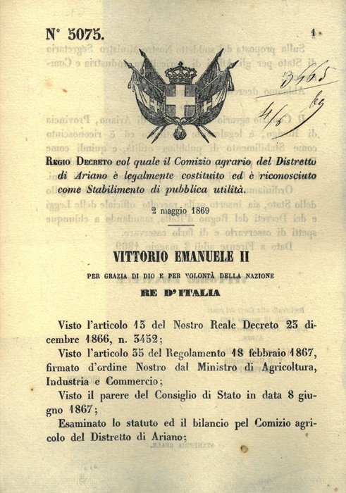 col quale il Comizio agrario del Distretto di Ariano è …