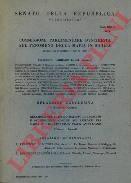Commissione parlamentare d'inchiesta sul fenomeno della mafia in Sicilia (legge …