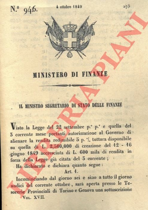 con cui si apre una sottoscrizione per l'acquisto di una …