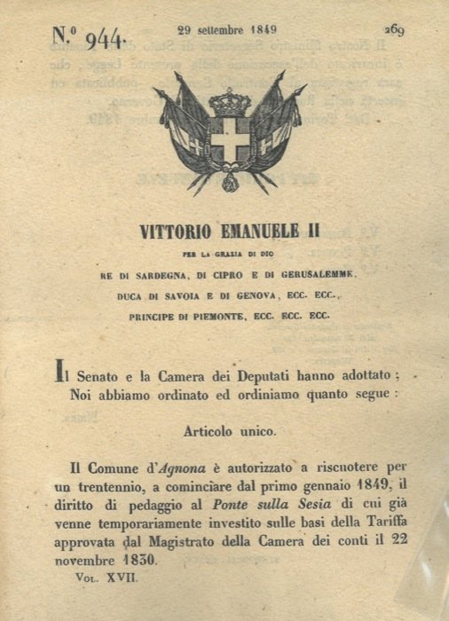 con cui si autorizza il comune di Agnona alla riscossione …