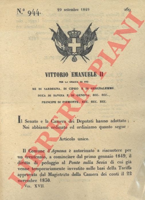 con cui si autorizza il comune di Agnona alla riscossione …