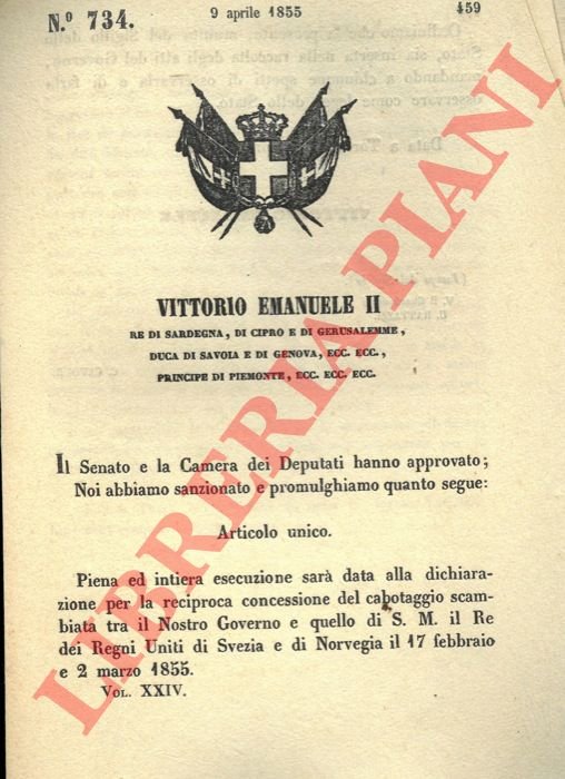 con cui si concede il cabotaggio reciproco tra il Regno …