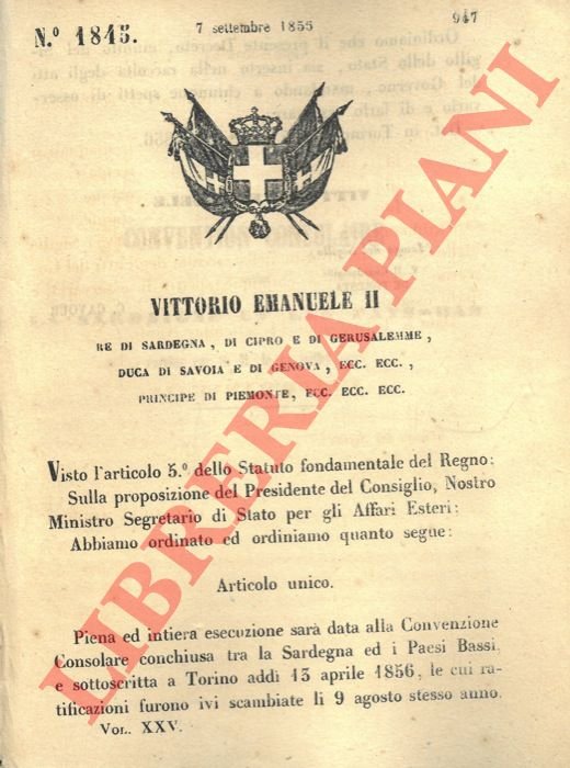 con cui si dà piena ed intera esecuzione alla convenzione …