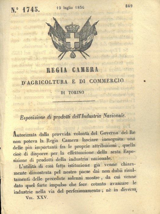 con cui si danno alcune disposizioni sui prodotti dell'Industria per …