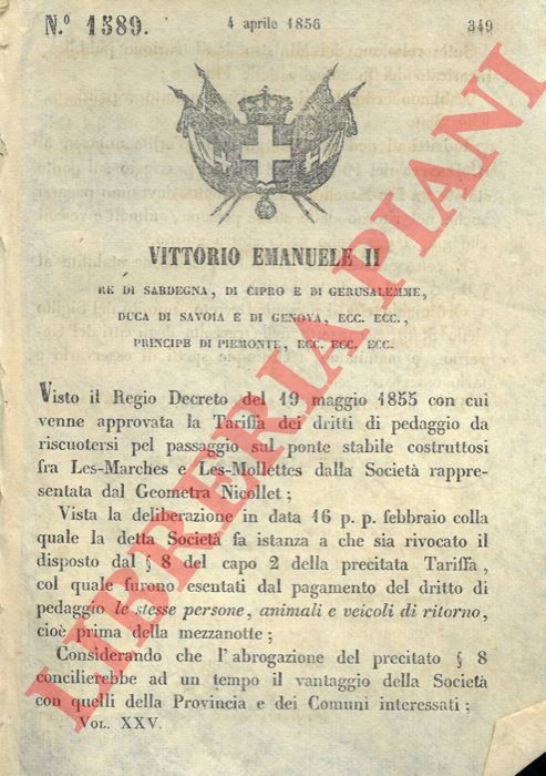 con cui si danno disposizioni sul pagamento del pedaggio sul …