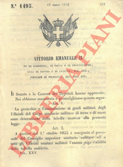 con cui si determina la gerarchia degli ufficiali del Corpo …