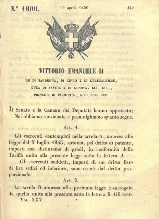 con cui si erogano disposizioni per gli esercenti contemplati nelle …