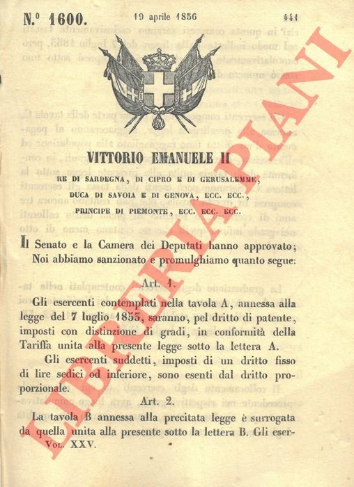con cui si erogano disposizioni per gli esercenti contemplati nelle …