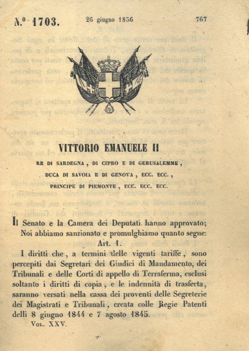 con cui si erogano disposizioni sui diritti percepiti dai giudici …