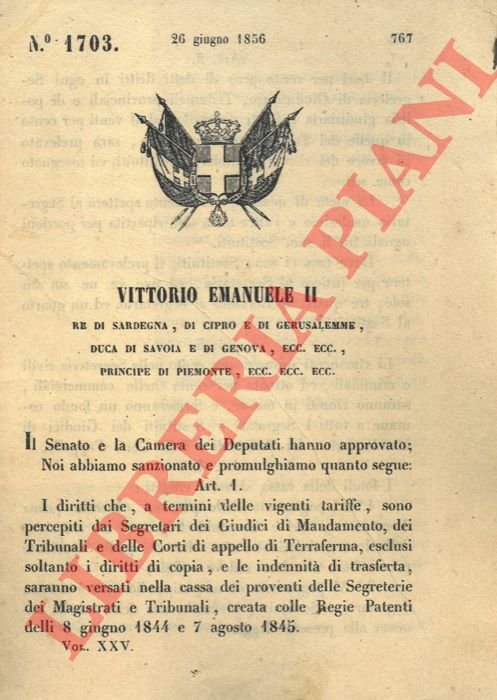 con cui si erogano disposizioni sui diritti percepiti dai giudici …