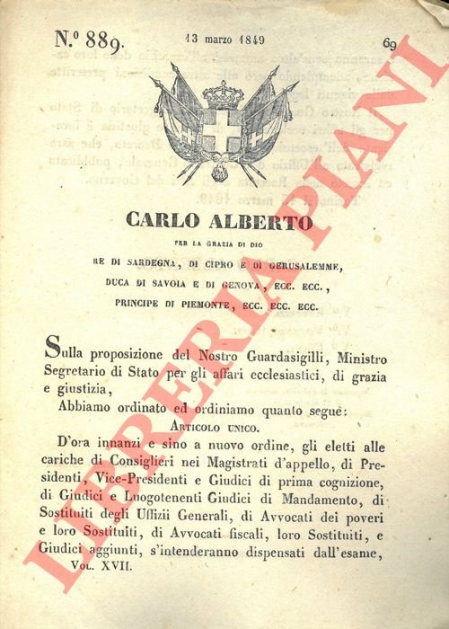 con cui si stabilisce che tutti gli impiegati della Magistratura …