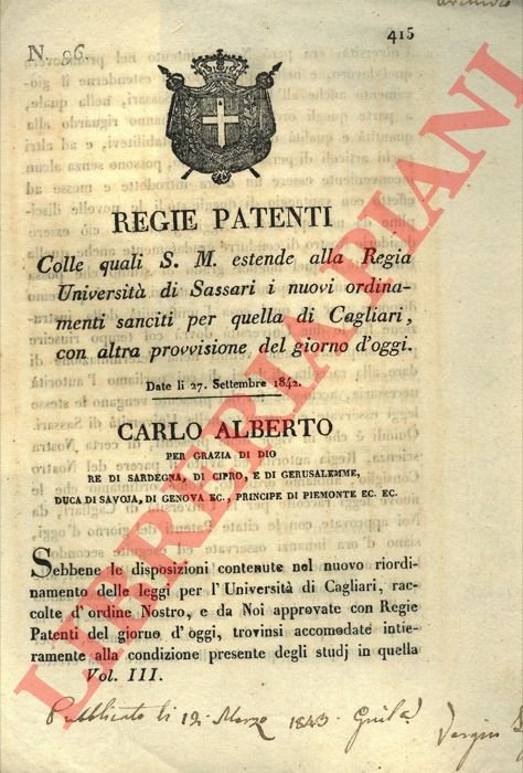 con le quali si estende all'Università di Sassari i nuovi …