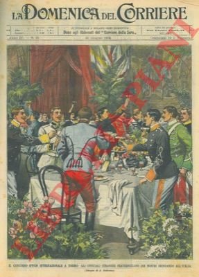 Concorso ippico internazionale a Torino, brindisi con gli Ufficiali stranieri.