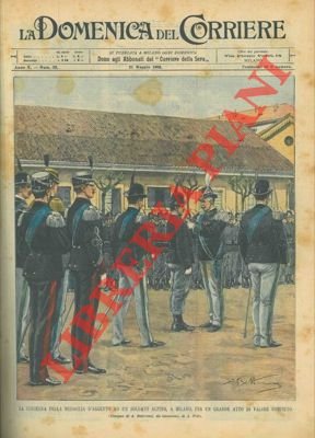 Consegna della Medaglia d'argento ad un valoroso soldato alpino.