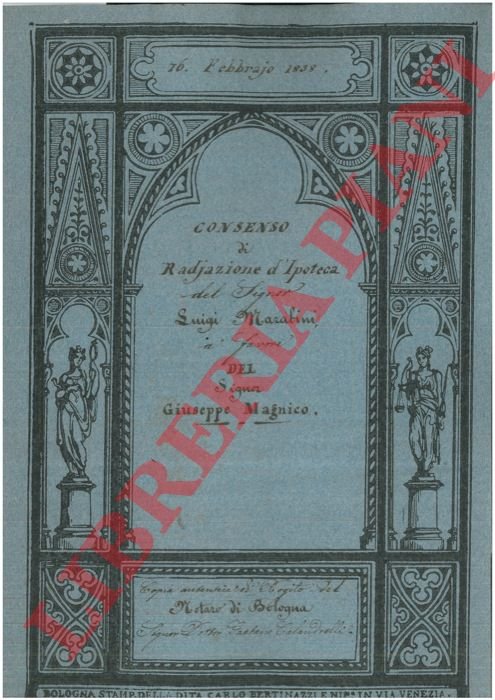 Conseso a radiazione d'Ipoteca.