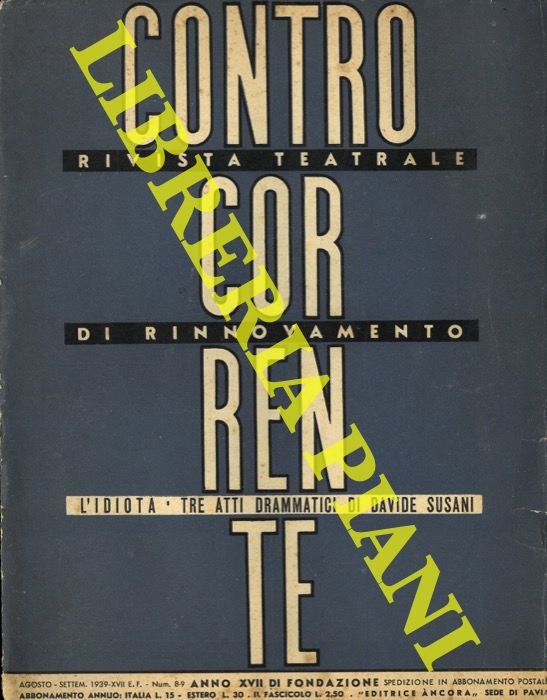 Controcorrente. Rivista teatrale di rinnovamento.