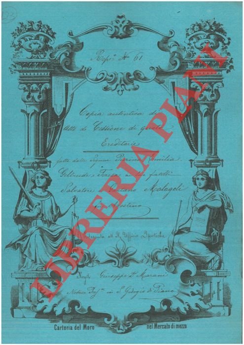 Copia autentica di atto di cessione di quote ereditarie.