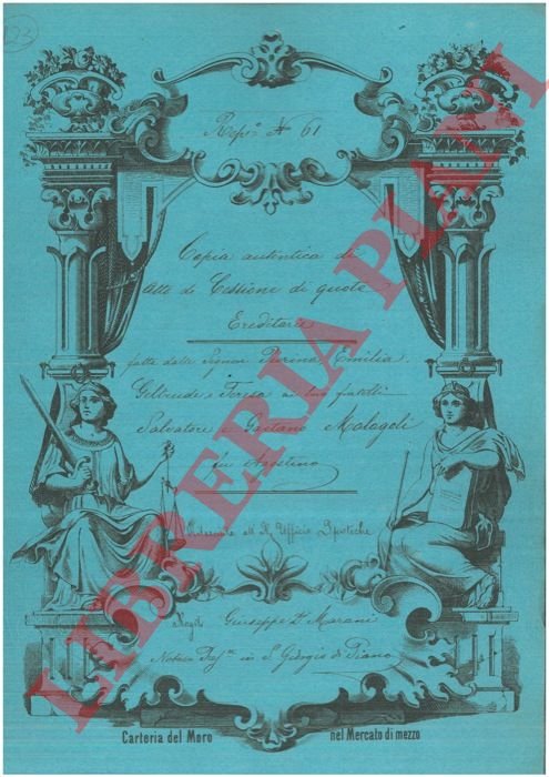 Copia autentica di atto di cessione di quote ereditarie.