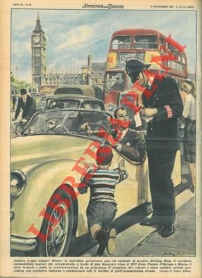 Corridore automobilista che recentemente vinse il Gran Premio d'Europa, multato …