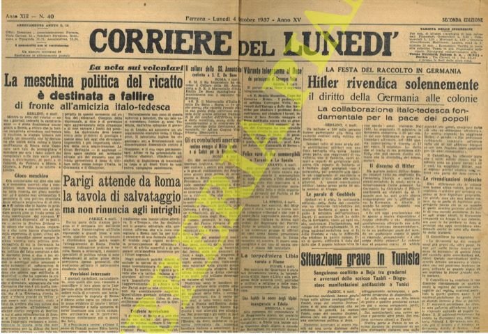 Corriere del Lunedì - Corriere Padano.